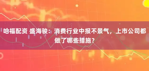 哈福配资 盛海骏：消费行业中报不景气，上市公司都做了哪些措施？