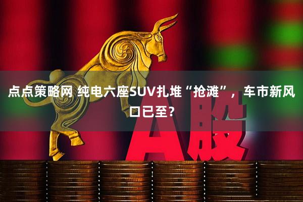 点点策略网 纯电六座SUV扎堆“抢滩”，车市新风口已至？